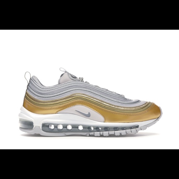 Nike Air Max 97 Sneakers Womens Size Vast Grey Metallic Gold